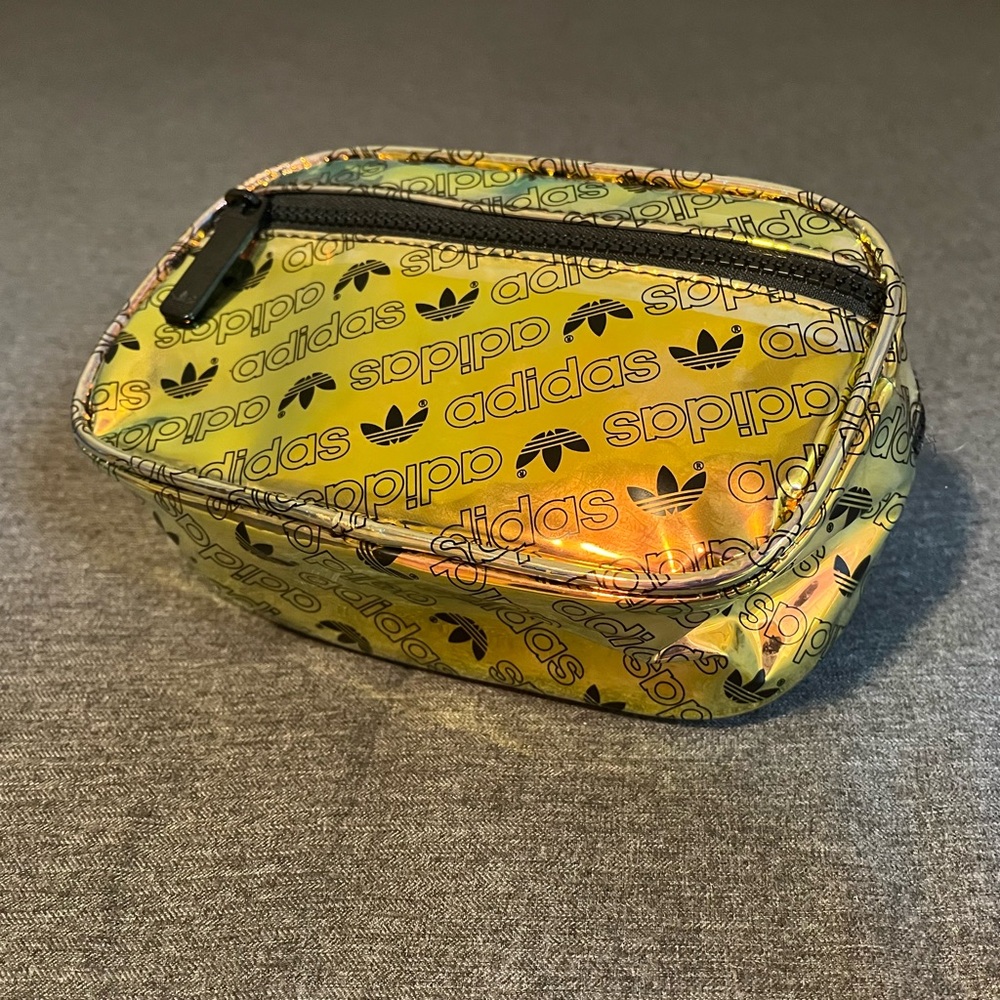 Adidas Yellow and Black Logo Pouch
